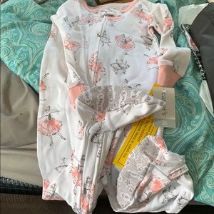 Carters footed pjs ballet NWT 2t